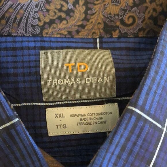 Thomas Dean men’s XXL casual button up shirt - Picture 7 of 8